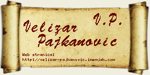 Velizar Pajkanović vizit kartica
